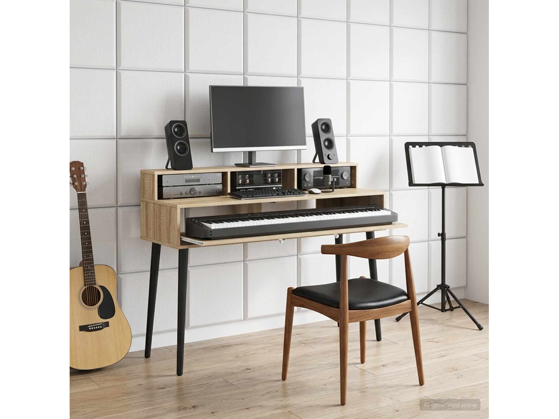 Vidaxl Mesa De Estúdio Carvalho Sonoma 152 X 42,5 X 36 Cm
