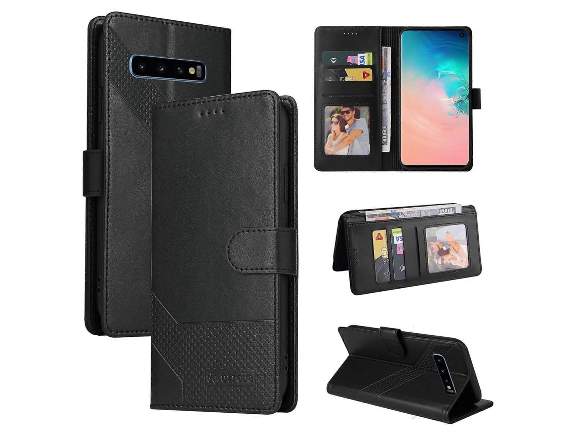 Capa De Couro Magnética Com Sensação De Pele Gqutrobe Para Samsung Galaxy S10
