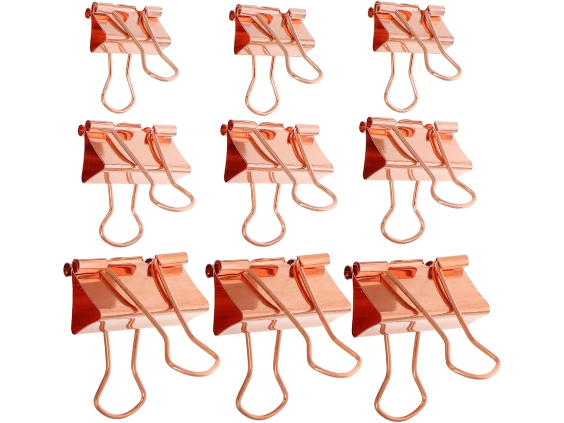 Clipes de mesa compactos de metal Ipetboom para cadernos, 42 peças de clipes de papel pequenos e charmosos para arquivos.