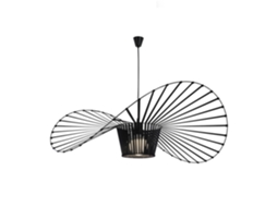 Suspensão Poliuretano Pu Preto E27 Diam.150Cm Sala de Estar Preto Vertigo Candeeiro de Mesa de Jantar Criativo Vintage NETTLIFE