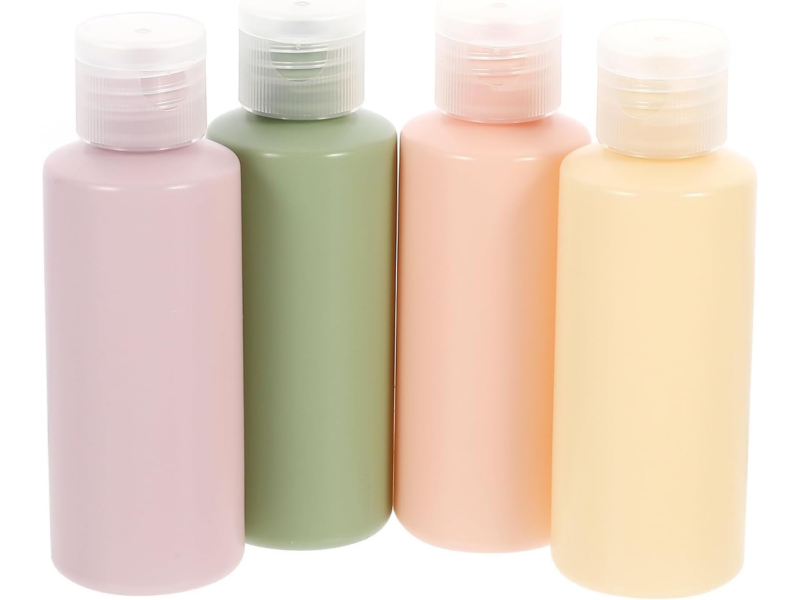 4 Peças Conteneur De Voyage Recarregável 50ml Pe Pp Compacto