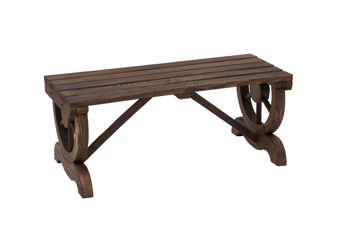Banco de Jardim de Madeira Resistente às Intempéries (98x50x39,5 cm) PAPRIKA SHOP