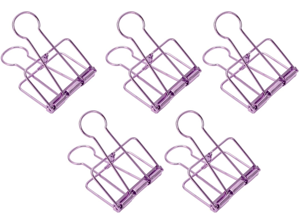 Clipes De Escritório Zerodis, Modelo Bulldog Clips, Fixação Forte, 30 Unidades, Mini Clipes Fichário, Uso Em