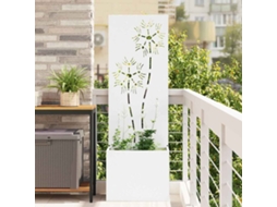 Vidaxl Tela De Privacidade Para Jardim Floral Branco 50 X 32 X 150 Cm