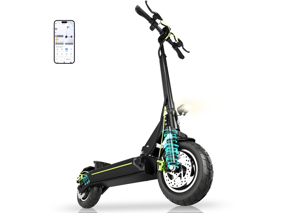 Trotinete Elétrica Todimart D5,autonomia Até 45 Km-800w Pico,con App-dobrável De 10",3 Velocidades