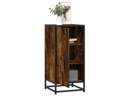 Aparador 35,5x35x76 cm Derivado madera/metal Roble Ahumado