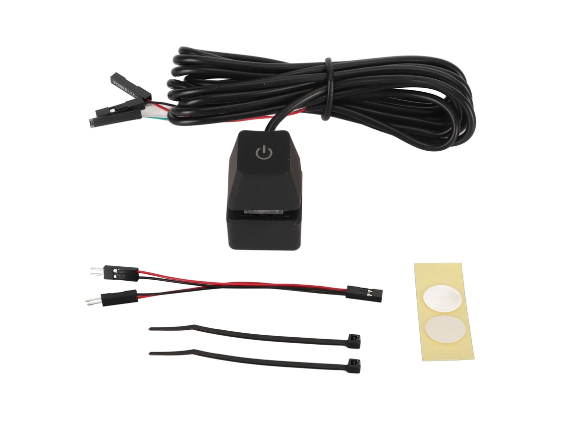 Aetheria interruptor de Energia Externo para Pc Desktop com Luz 7 Cores e Botão Mecânico Azul 6,6 Pés