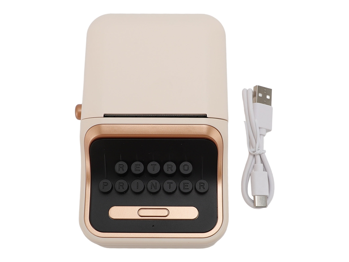 Impressora de Rótulos Térmica Portátil Bluetooth 5.0 Estilo Retrô 30 52mm para Escritório Casa Empresa