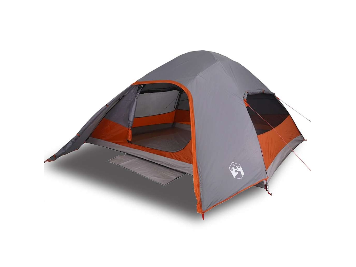 Camping Tent, Camping Tents Vidaxl Cinzeto Poliéster (4 Pessoas)