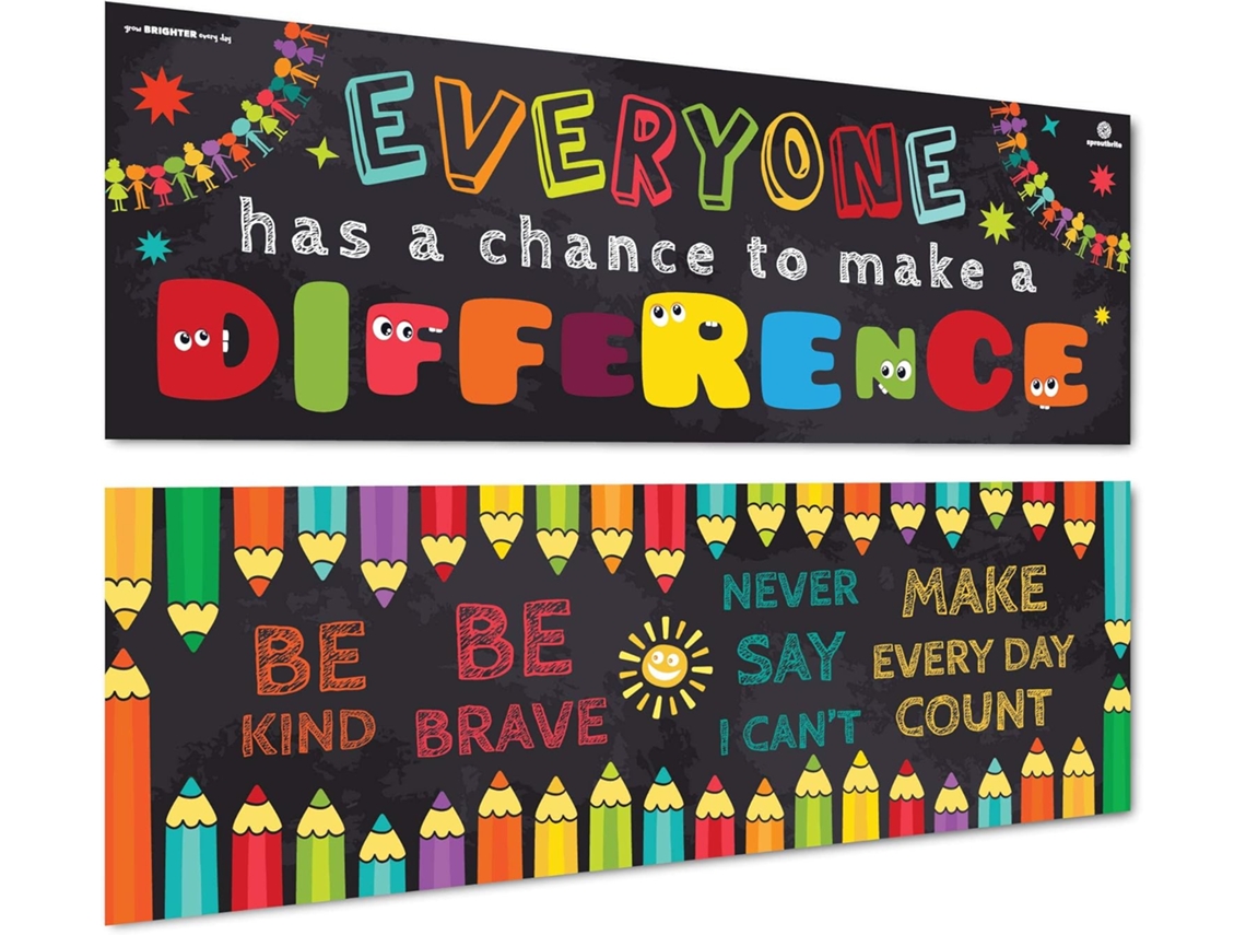 Cartazes Inspiradores Para Decoração De Sala De Aula, Banners Educativos, Decoração Motivacional Com Mensagens Positivas, Materiais Didáticos Criativo