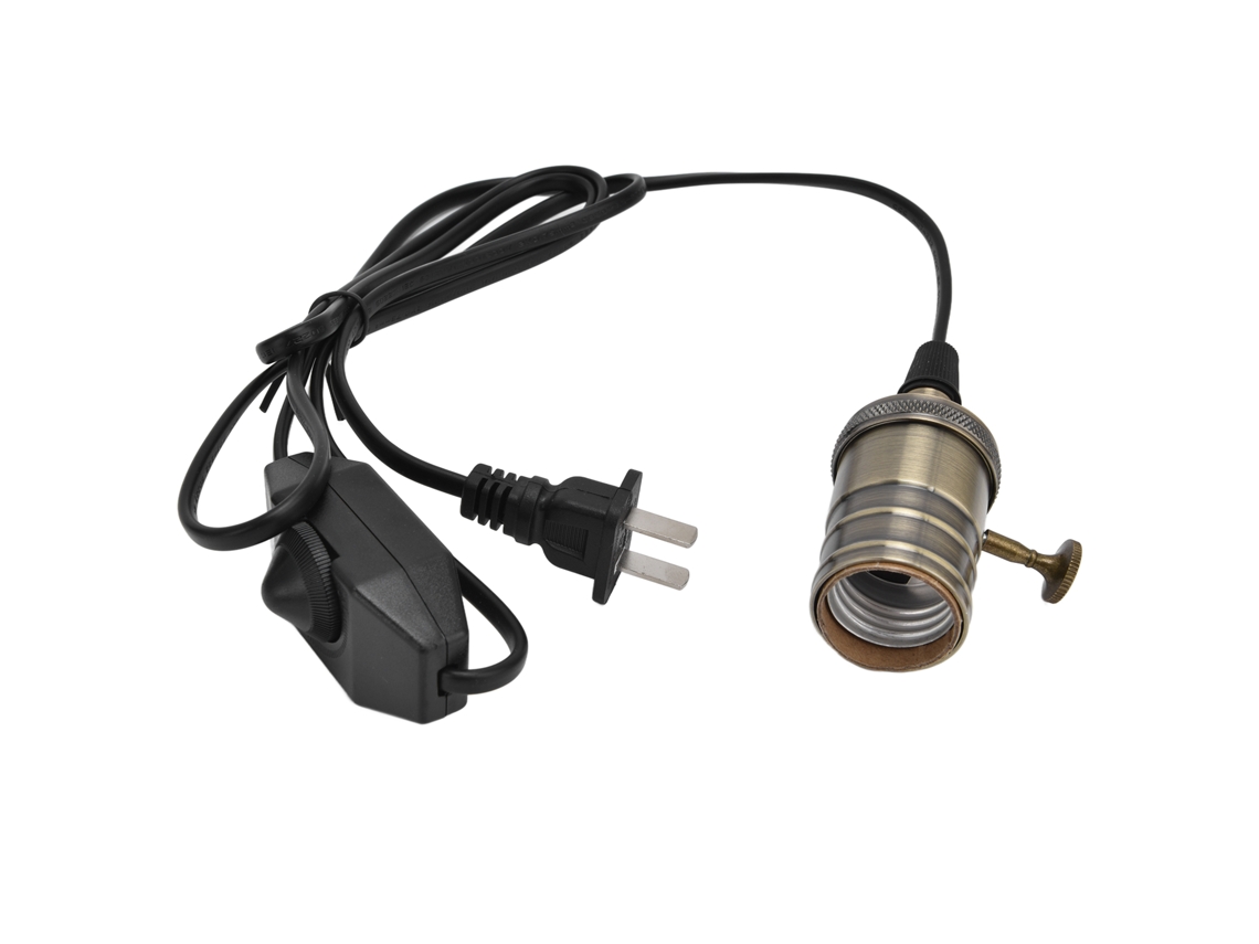 Kits de Lâmpada Dimmerizável Estilo Retro Prático para Base E26 E27 com Interruptor e Cabo 1,8m | S/MARCA