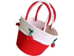 Bolsa De Algodão Trançado Ciieeo Para Mulheres E Meninas, Bolsa De Praia Decorativa Com Alça.