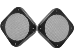 Capas Quadradas Pretas Para Alto-falantes De Carro Em Ferro E Plástico, 2 Peças.