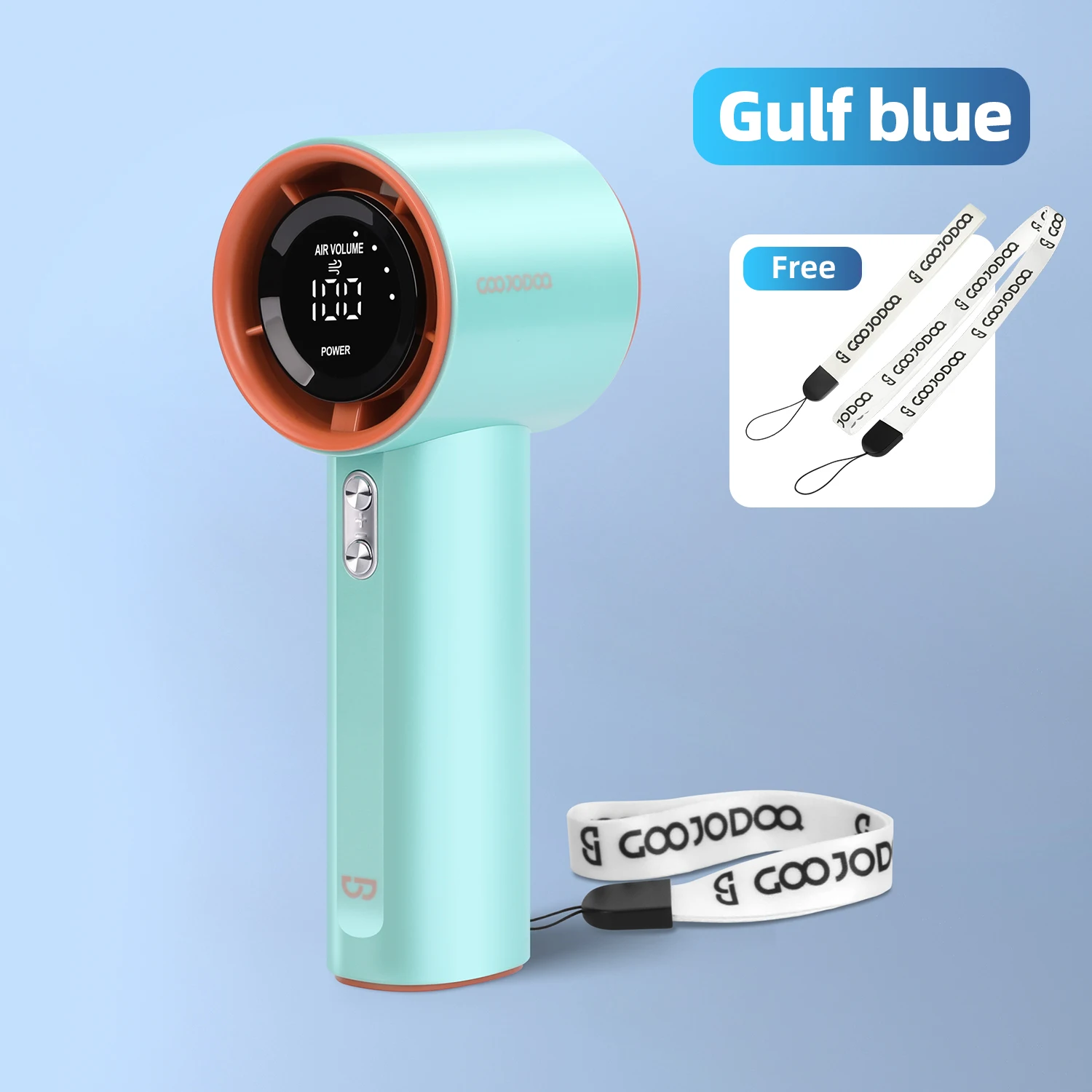 Ventilador Turbojet Recarregável, Portátil, Azul Golfo