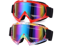 Óculos de Esqui, Pacote com 2 Óculos de Motociclista, Óculos de Snowboard, Homens e Mulheres, Proteção Uv, Proteção Contra Reflexos BRILVIBERA