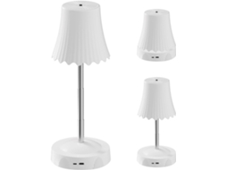 Luminária De Mesa Recarregável Com Sensor Gestos, Ajuste De Altura E Brilho