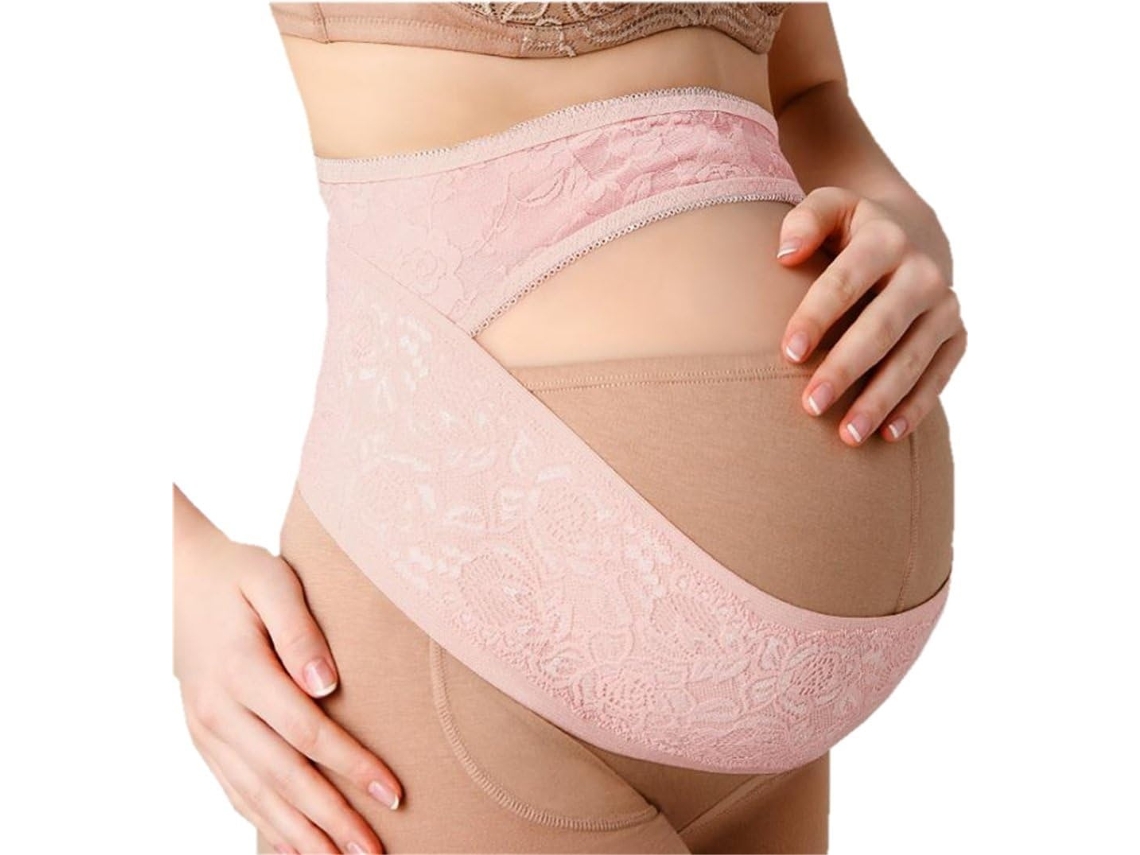 Cinto De Maternidade Ajustável, Respirável, Suporte Abdominal E Lombar, Rosa Elysve