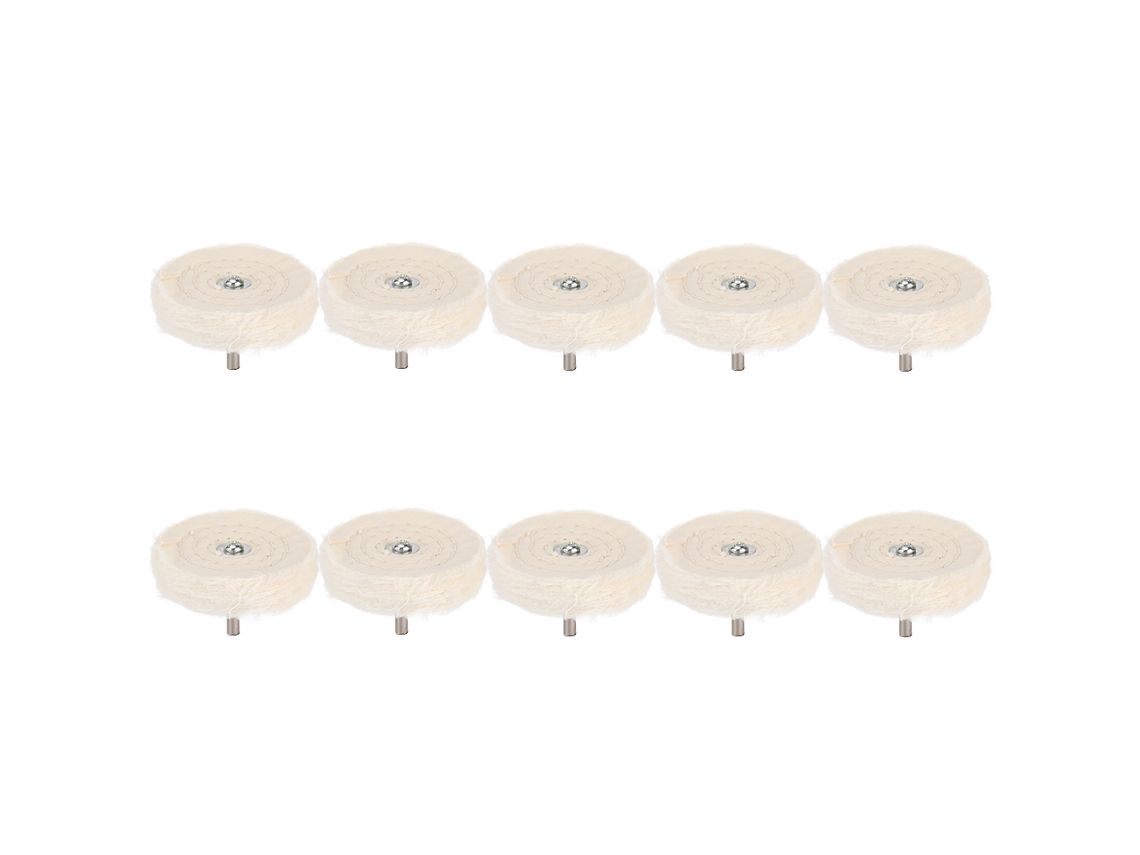 Ferramenta De Roda De Polimento E Lixamento De Tela De Algodão Tipo T, 10 Peças, Para Joalheria (75mm)