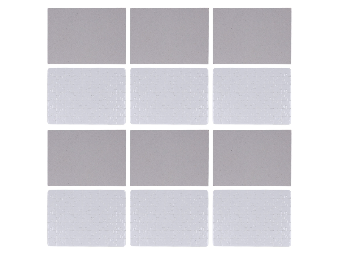 6 Conjuntos Quebra cabeças em Branco 63pcs 13x18cm S/MARCA