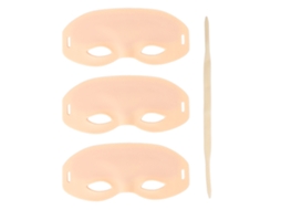 3pcs Cabeça Prática De Tatuagem De Sobrancelha Com Pele De Silicone E Fita Ajustável Para Microblading