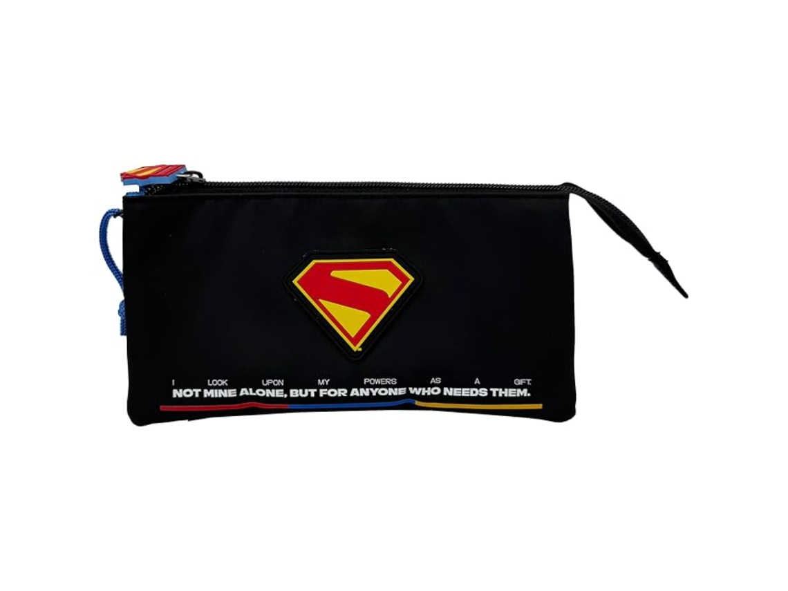 Estojo Triplo Preto Superman 83305