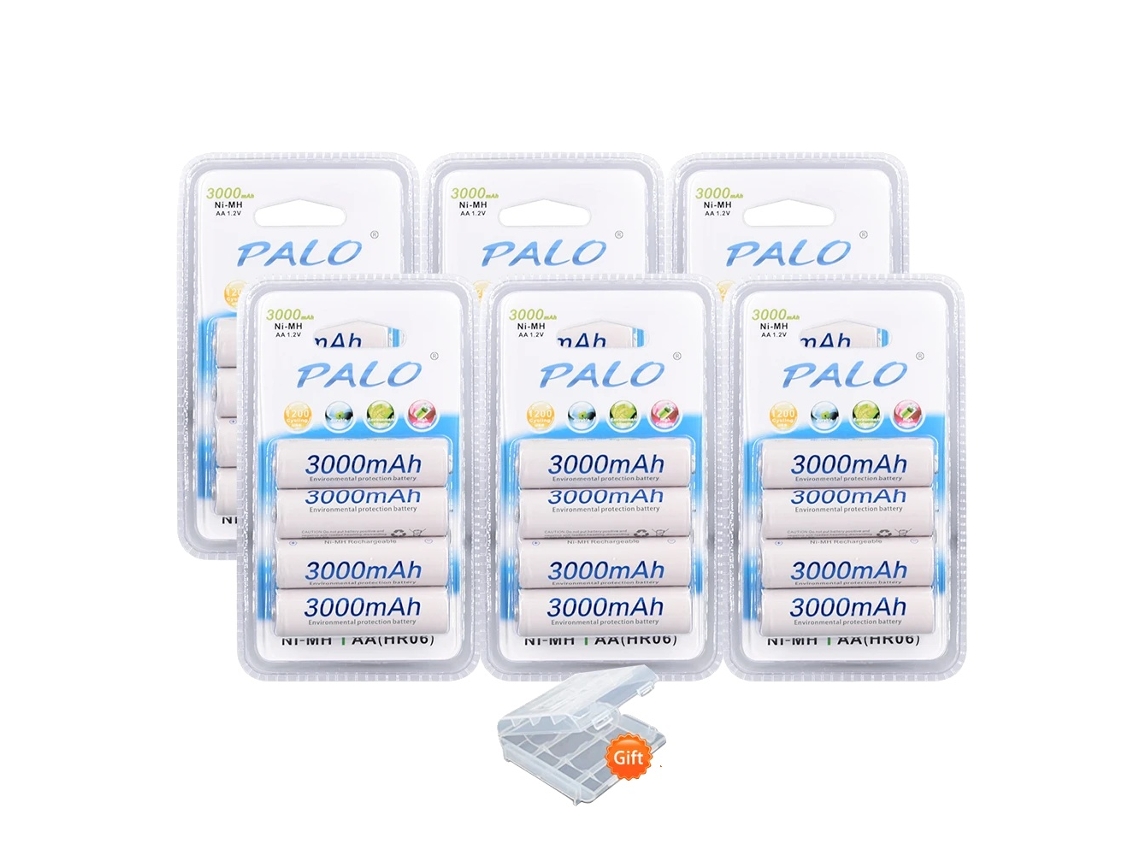 Baterias Recarregáveis Palo Aa, Capacidade De 3000mah, Pacote Com 24 Peças,24pcs Aa Battery Oem