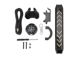 Luzes traseiras para bicicleta com indicadores de direção em LED, Bluetooth e recarregáveis via USB.