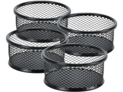 Organizadores de Clips Papel Healeved em Tela Preta, Conjunto com 4, Dispensadores Práticos e Compactos para o