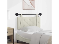 Vidaxl Cabeceira Suspensa Com Luz Led Creme Veludo