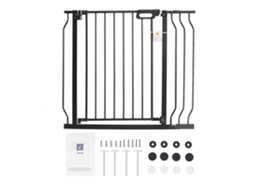Grade De Segurança Para Portas E Escadas 749 990mm Sem Furação Preto Tekmaquinas