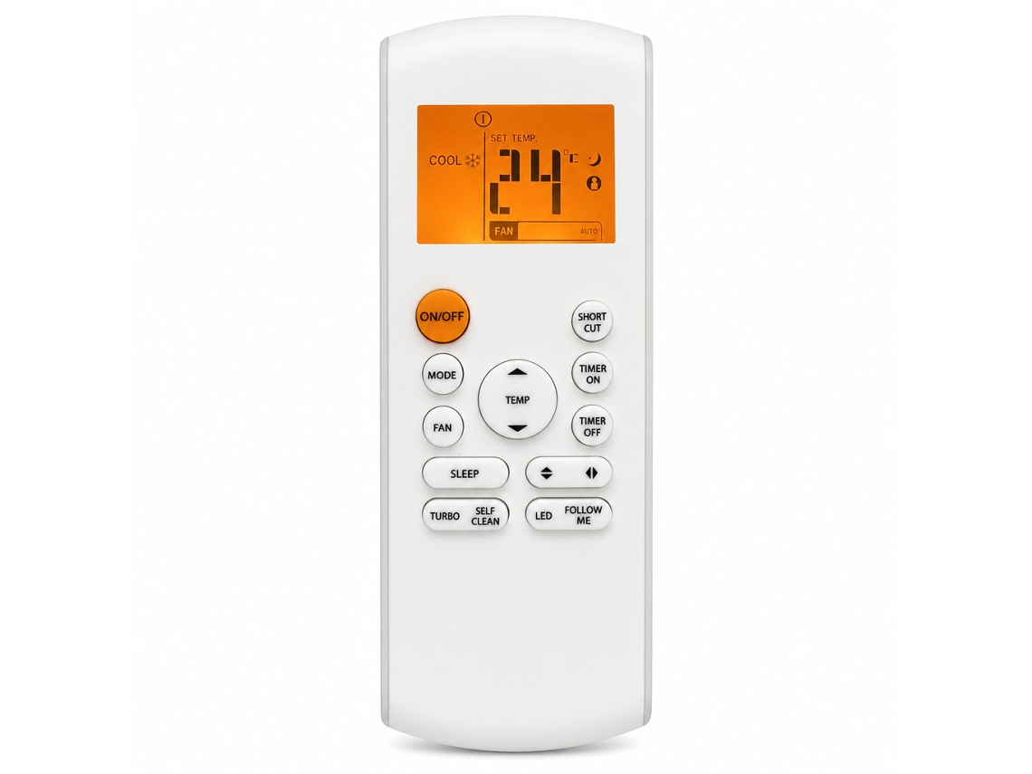Comando À Distância De Substituição Para Ar Condicionado Compatível Com Midea Rg57a16/bgef