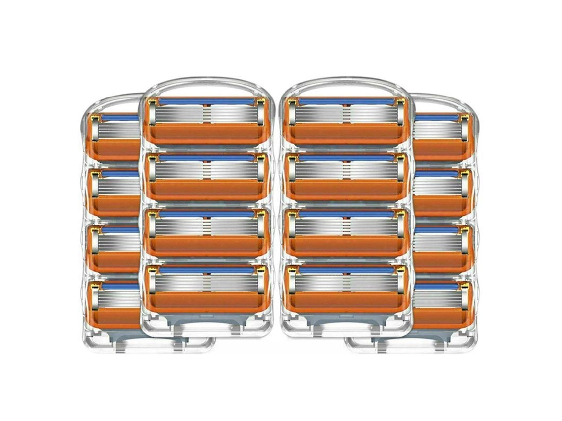 16pcs Cilindros de Lâminas de Barbear 5 Camadas Compatíveis com Gillette Fusion Wanan
