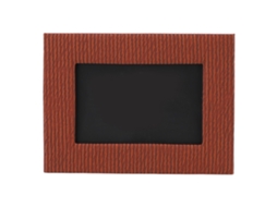 Marco De Foto De Cuero Para Mesa, 6 Pulgadas, Decoración Hogar, Textura Única, Marrón, 8.5x4.7x6.5in