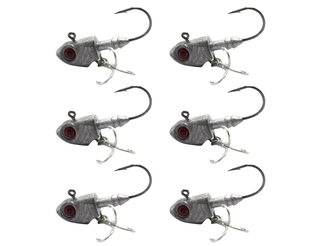 6pcs Anzol de Pesca Jig 14g com Olho 3d