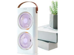 Ventilador de Mesa VOLTEDGE Duplo Usb com 3 Velocidades para Casa e Camping