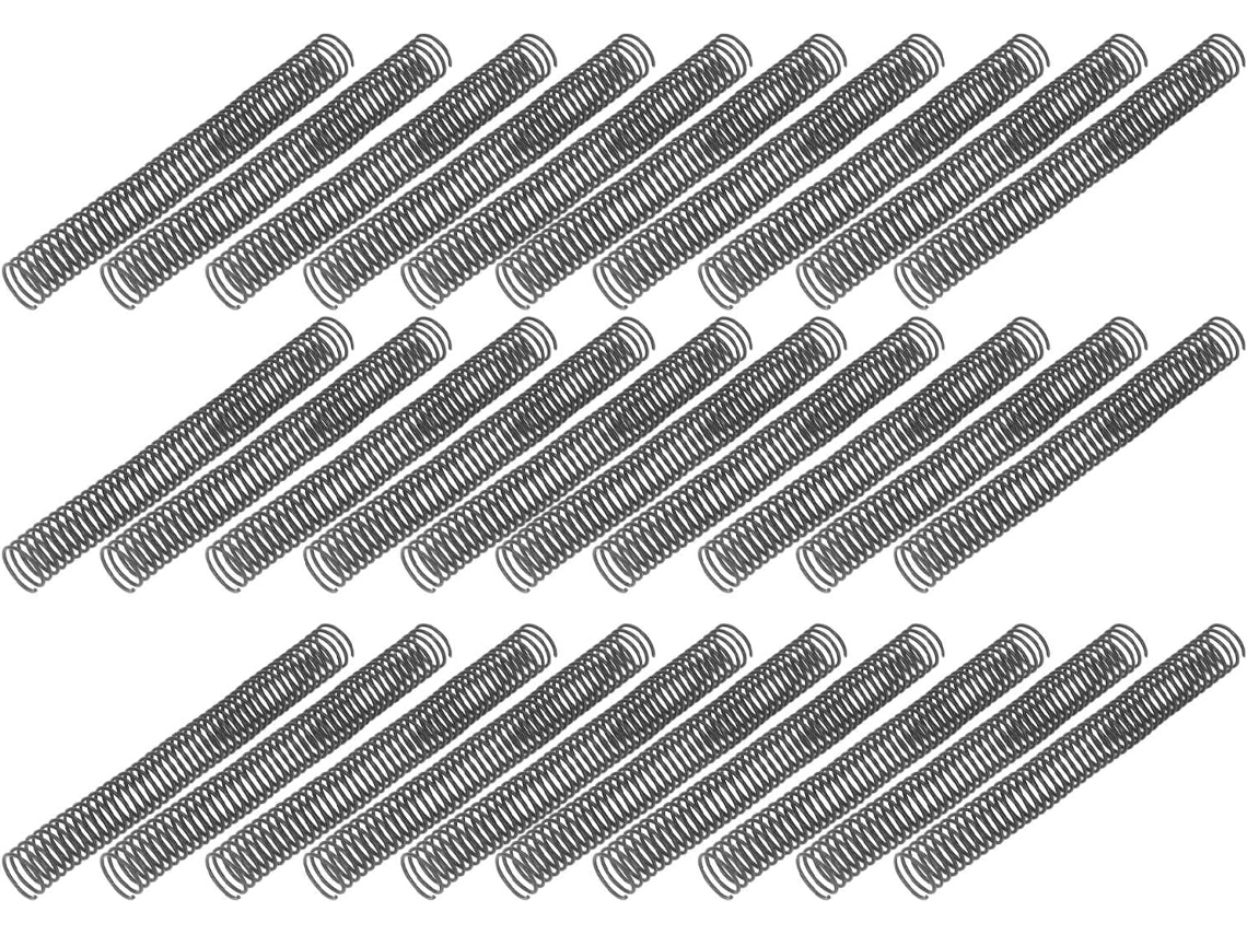 Bobinas de Encadernação em Espiral de Pvc, 30 Unidades, 29 Mm, 48 Dentes, para 260 Folhas. SFUSHOS