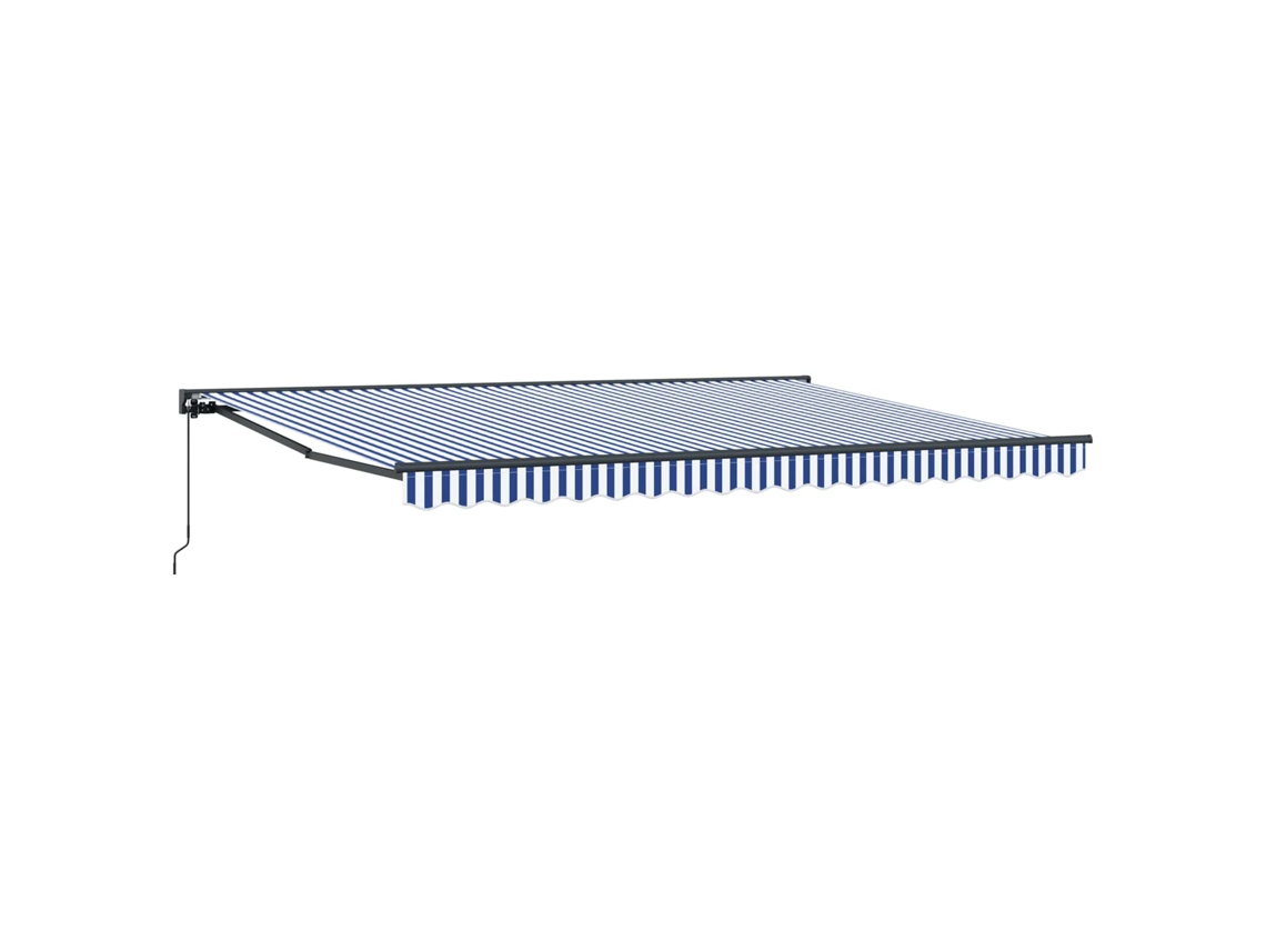 Conjunto 1 Toldo Retrátil Vidaxl Antracite Alumínio (5 × 3,5 M)