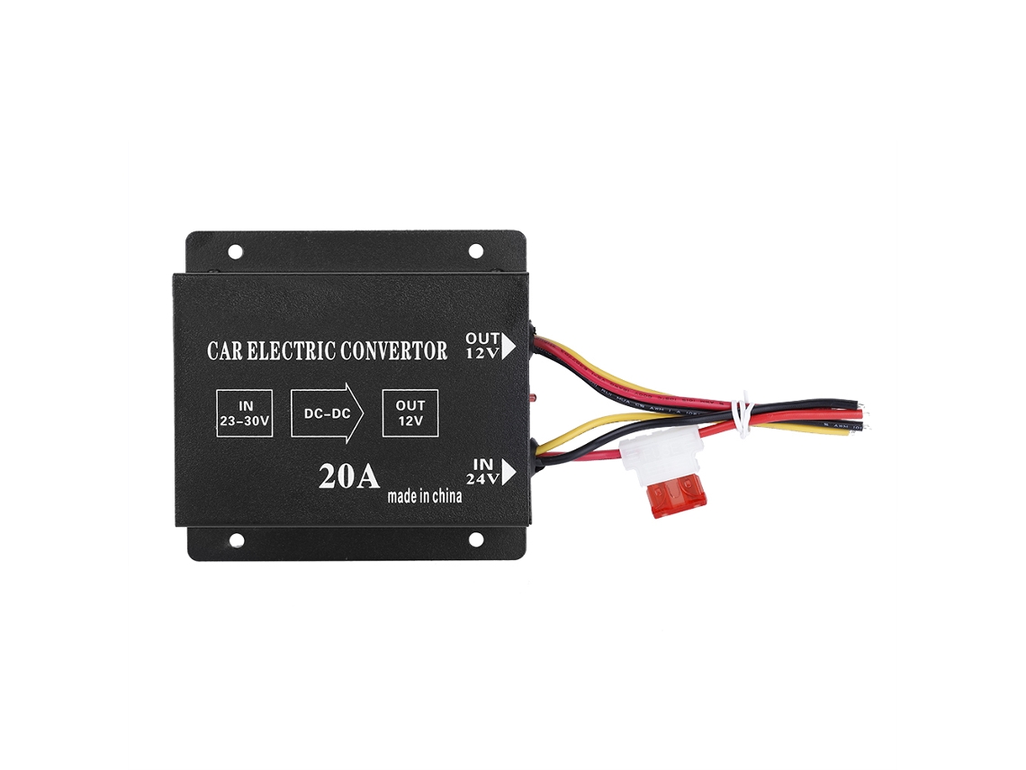 Conversor de Tensão DC 24v para 12v Carro/Caminhão, 20a 240w, Transformador Redutor de Tensão