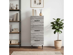 Vidaxl Gabinete De Gavetas Sonoma Cinzento 33 X 34,5 X 89,5 Cm