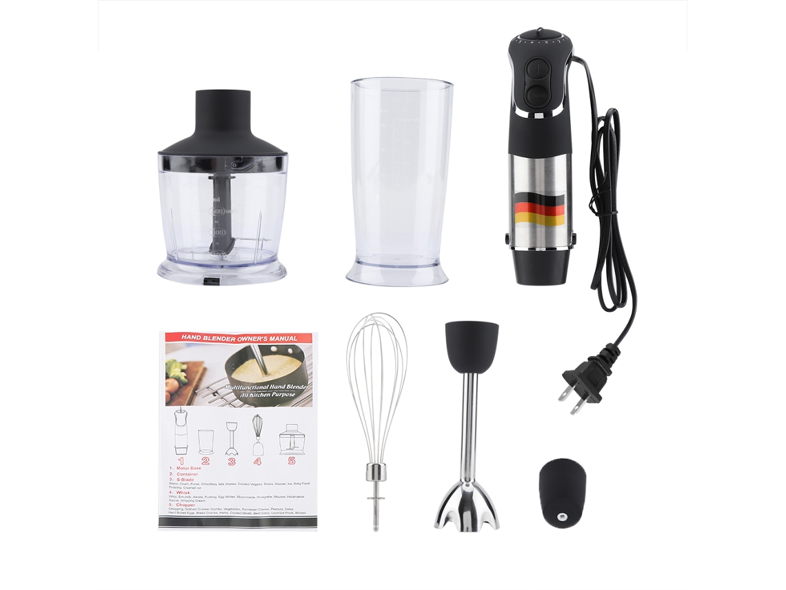 Laxiscreed Liquidificador De Mão 4 Em 1 Poderoso Com Controle De Velocidade Variável