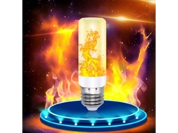 3w E27 Efeito De Fogo Cintilante, 4 Modos De Luz, Amarelo Brilvibera