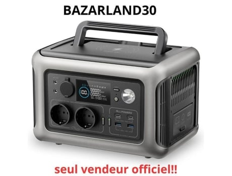 Bazarland30. Estação de energia portátil Allpowers R600 de 600 W, bateria Lifepo4 de 299 Wh para viagens e trailers.
