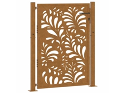 Maison Exclusive - Portão De Jardim 100x125 Cm Em Aço Resistente Às Intempéries Com Design Ondulado