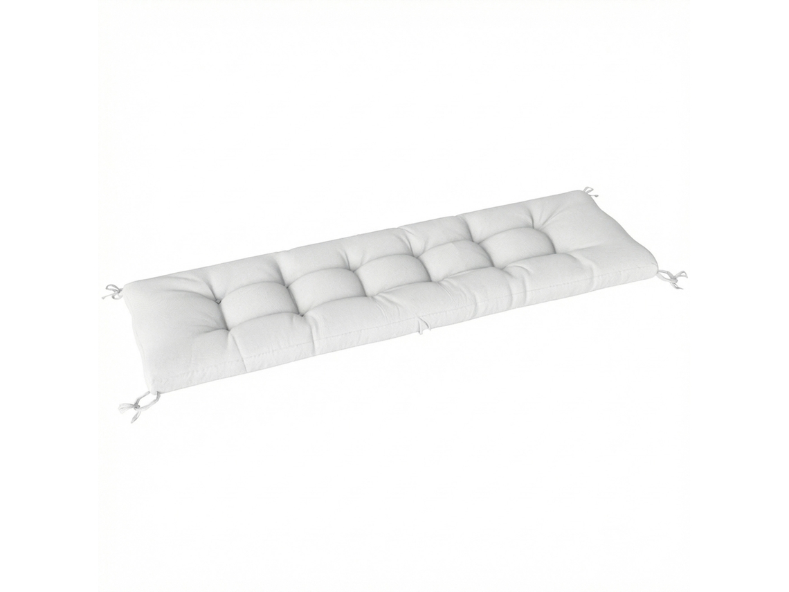 Poltrona de jardim com almofada, estrutura de aço e poliéster, 62x110x88 cm cinza e preto | S/MARCA