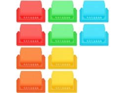 100 abas para pendurar macarrão de 8cm, 3, 15 fileiras, abas de plástico para pendurar, multicoloridas