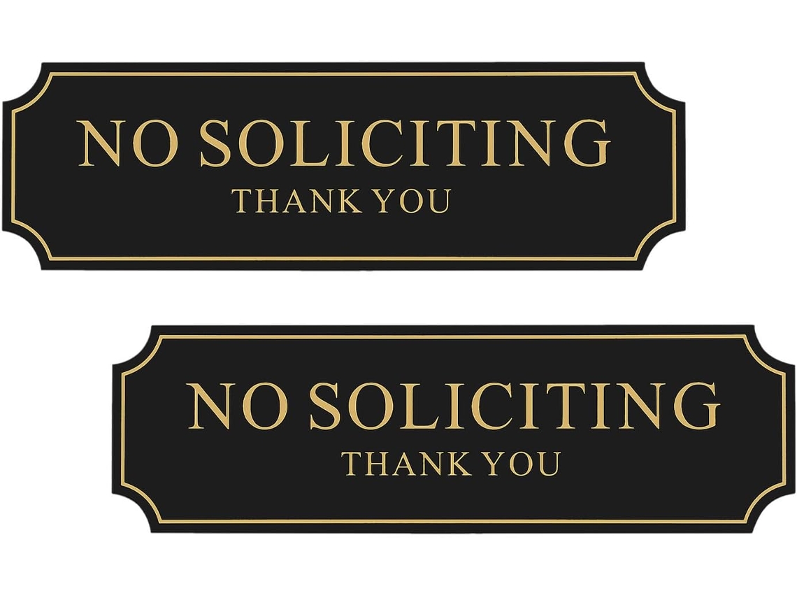 Placa Proibida A Entrada 2 Peças, Em Acrílico Preto Adesivo Com Letras Douradas, Ideal Para Jardim E Escritório Alta