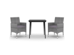 Garden Dining Set, Garden Dining Sets Vidaxl Cinzeto Rattan / Vime (80 Cm Table Length)