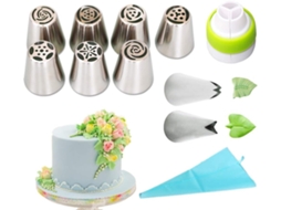 Conjunto de Bicos Acessórios de Bicos Russos Profissionais em Aço Inoxidável Conjunto de Cozimento para Decoração de Cupcake