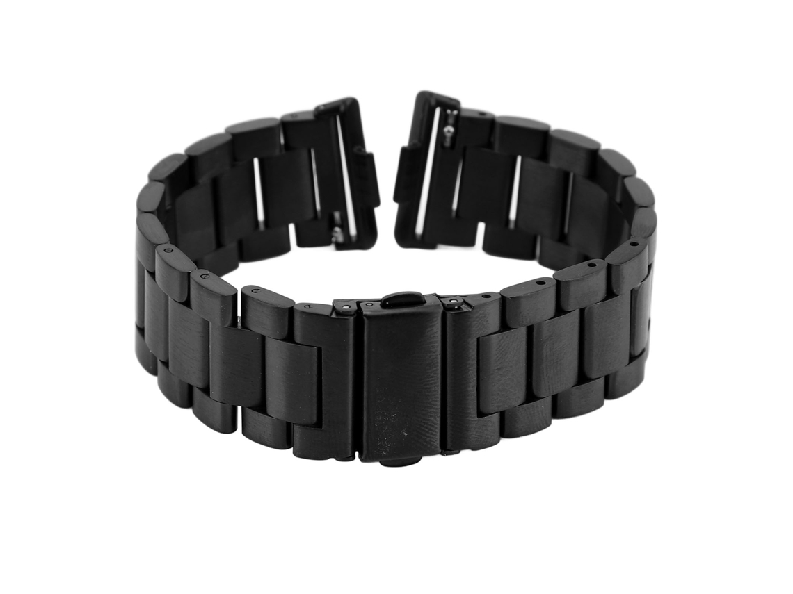 Pulseira de Relógio de Aço Inoxidável Quick Release para Watch Fit 3 Preto