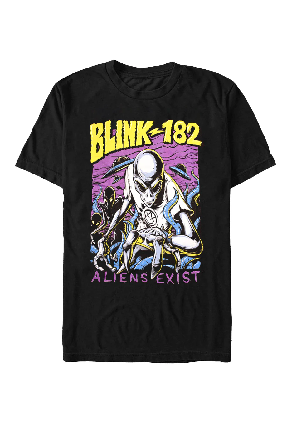 Size:m Rockinstone Blink 182 - Aliens Exist - T-shirt Unisex Adults